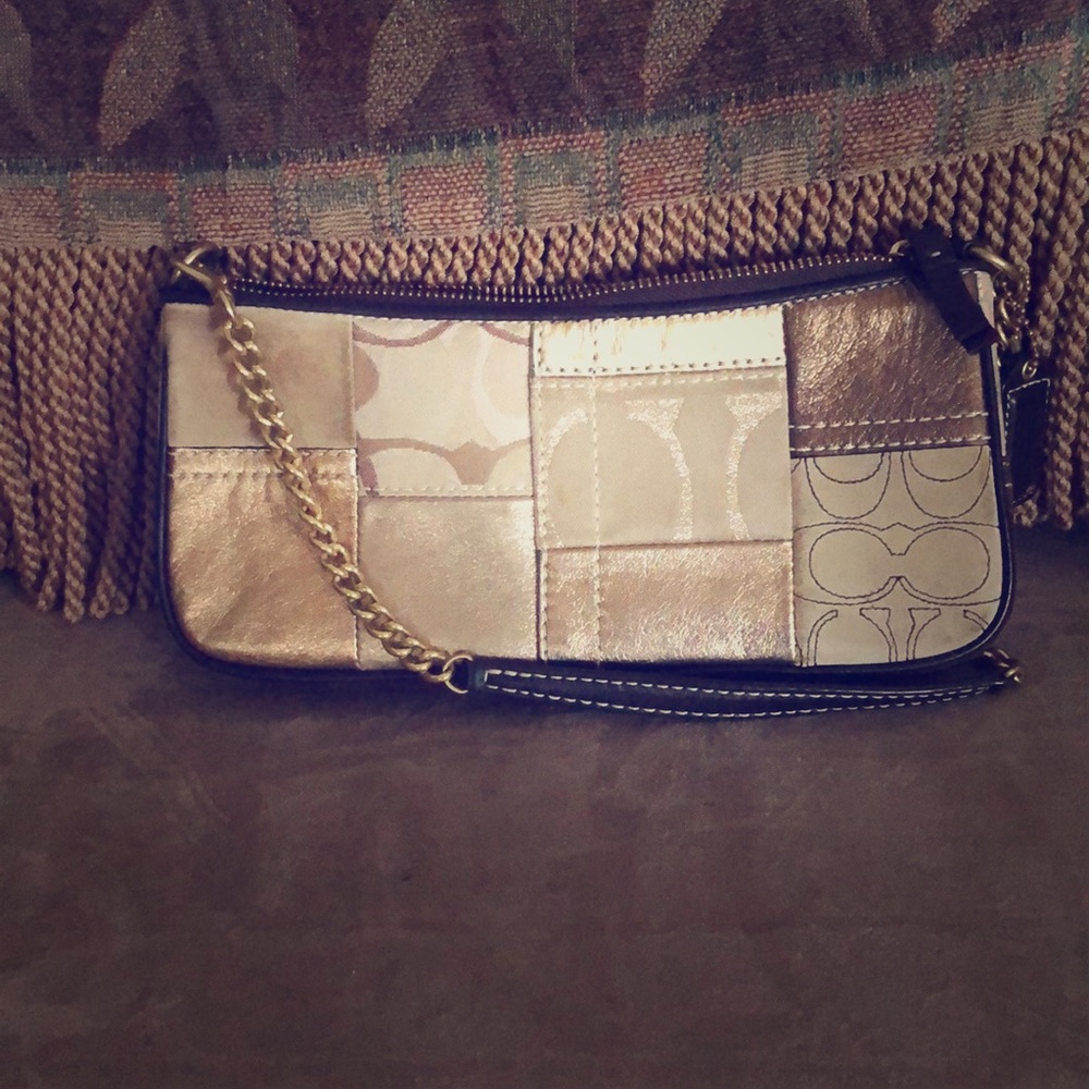 Genuine Coach Purse-Brown/Gold